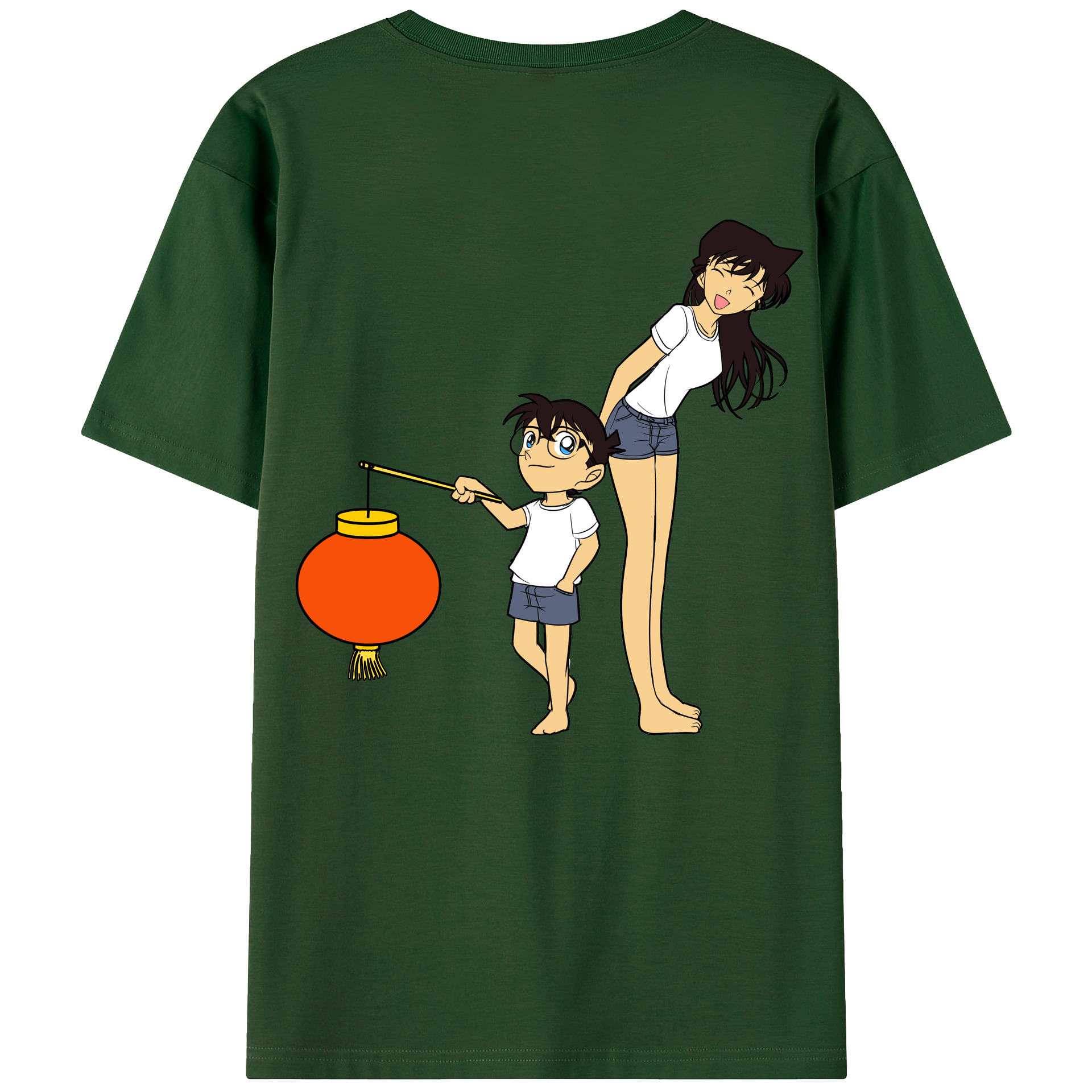 （画像用） 名探偵コナン 毛利 蘭 もうり らん、モーリ ラン Detective Conan Rachel Moore 綿100％半袖Tシャツ（背面プリント）
